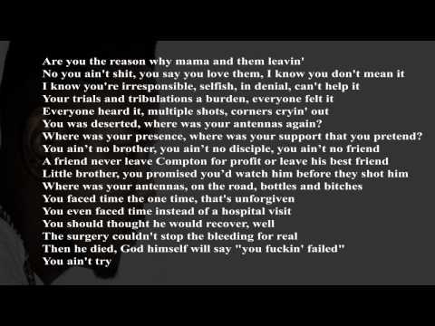 KENDRICK LAMAR U Lyrics video ( song and HD lyrics )