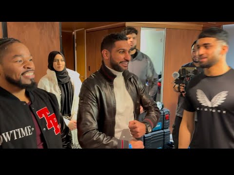 AMIR KHAN & SHAWN PORTER PASS ADVICE TO ADAM AZIM | BEHIND SCENES