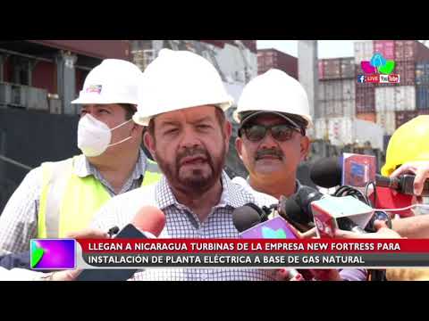 Llegan a Nicaragua turbinas de New Fortress para instalación en Planta Eléctrica de Gas Natural