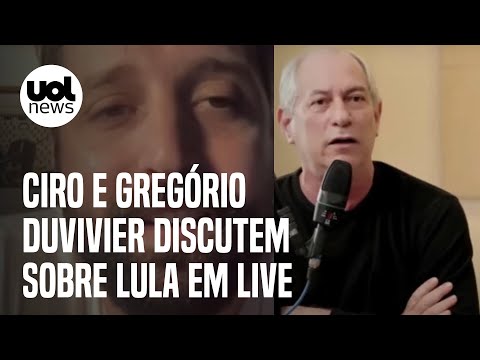 Ciro Gomes e Gregório Duvivier discutem sobre Lula em live após humorista pedir 'voto útil' em 2022