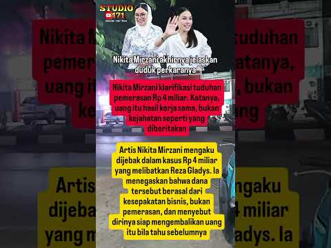 Nikita Mirzani Buka Fakta di Balik Kasus Rp 4 Miliar#nikitamirzani #rezagladys #artis #selebriti