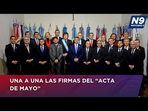 UNA A UNA LAS FIRMAS DEL “ACTA DE MAYO” - NOTICIERO 9