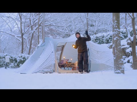 드디어 설중캠핑! 40cm 폭설 속 낭만캠핑 다녀왔습니다 ❄️