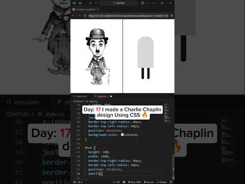 Day: 17 I made a Charlie Chaplin using CSS 🔥