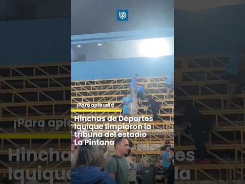 ¡Para aplaudir!: Hinchas de Deportes Iquique limpiaron la tribuna del Estadio La Pintana