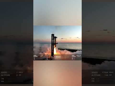 SpaceX successfully catches 20-story tall reusable Super Heavy booster at it's Starbase pad #shorts