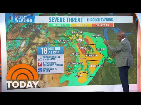 Possible hail and tornadoes threaten 20 million in US