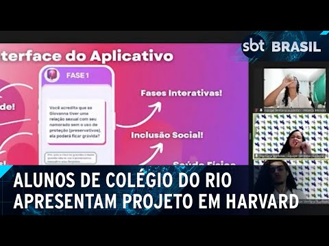 Alunos de colégio público do Rio apresentam projeto inovador em Harvard | SBT Brasil (06/05/24)
