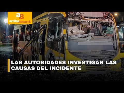 Explosión de bus en patio taller de Bosa deja dos heridos leves | CityTv