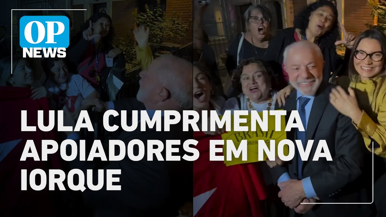 Lula é recebido por apoiadores durante estadia em Nova Iorque para Assembleia da ONU | O OPOVO News