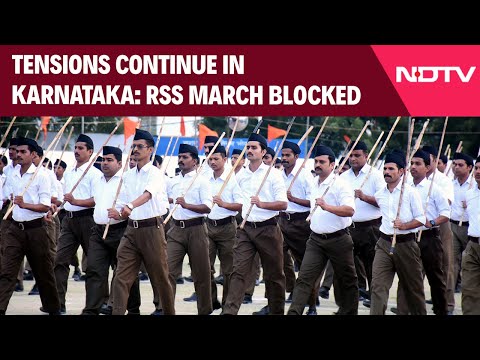 RSS Rally | Karnataka Row Escalates As RSS March Blocked, BJP Dares Ban
