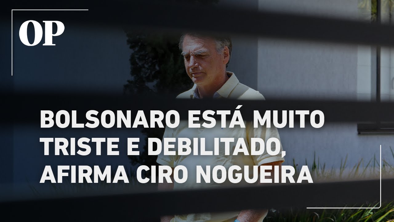 Após um mês em prisão domiciliar, Bolsonaro está muito triste e debilitado, afirma Ciro Nogueira