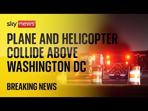 Passenger plane and military helicopter collide over Washington DC