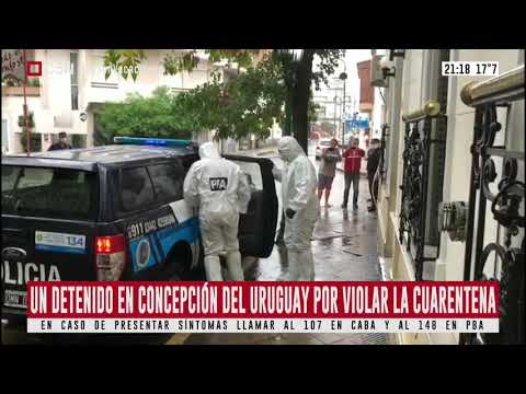 Entre Ríos: Un detenido por violar el protocolo nacional de cuarentena