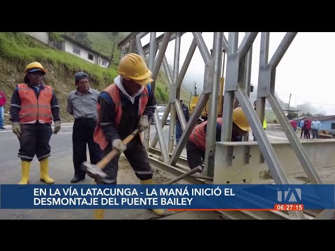 Inicia el desmontamiento el puente 'Bailey' en La Maná