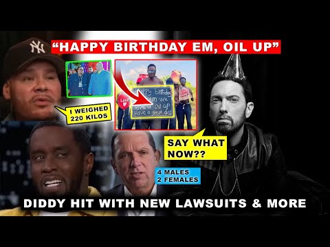 Diddy Hit with NEW Lawsuits and More, “Eminem Oil Up” Fans Wish Eminem Happy Birthday, Fat Joe