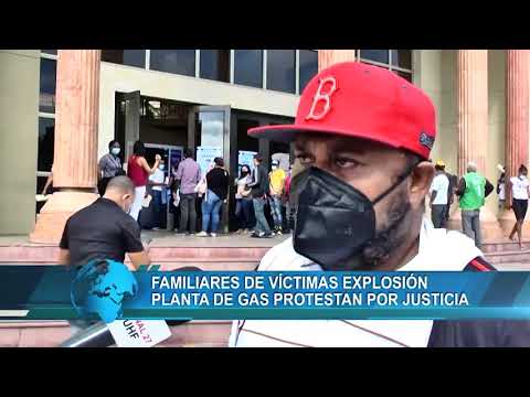 Familiares de víctimas explosión planta de gas protestan