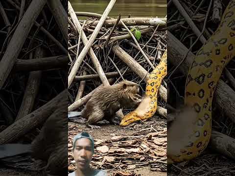 memukul ular piton#ularbesar #snacks #ularpiton #reptiles #youtube #reels #ytshorts