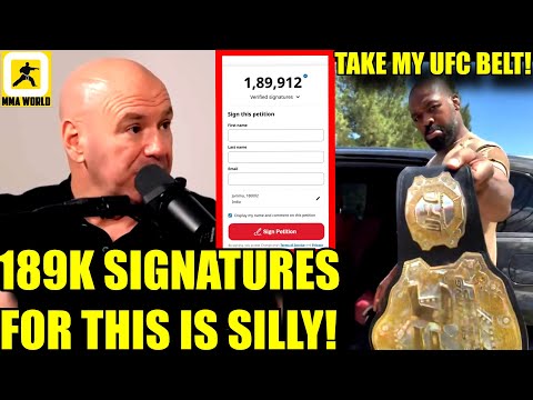 Dana White BLASTS the petition to strip Jon Jones off his belt,Mr.Bandit shows off his belts,Merab