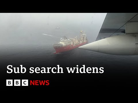 New noises heard as Titanic sub search widens - BBC News