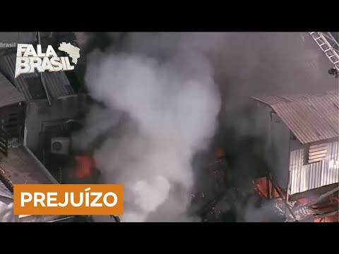 Comerciantes do Bom Retiro contabilizam prejuízos após incêndio destruir loja em SP