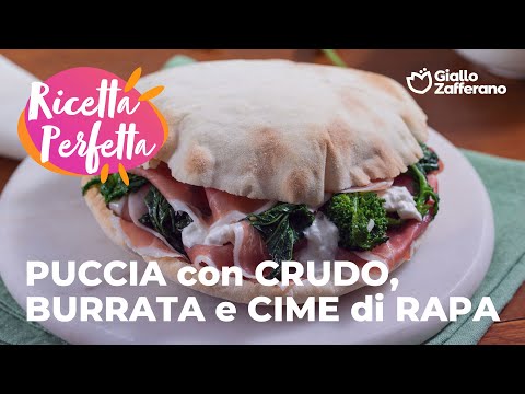 PUCCIA con CRUDO, BURRATA e CIME di RAPA🌿 #adv