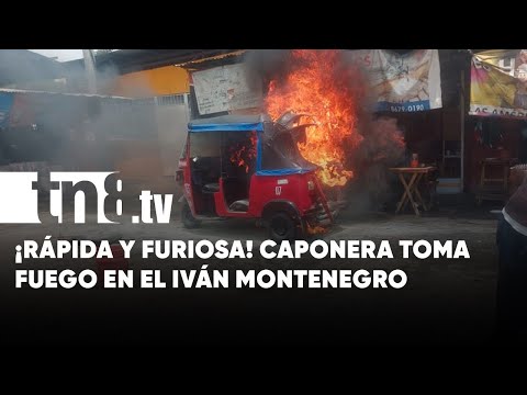 ¡Tronco de caponeras! Se quema una en el parqueo del Iván Montenegro - Nicaragua