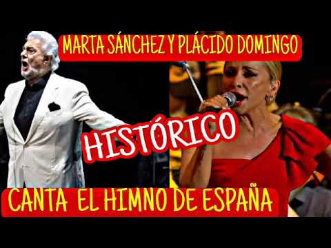 PLACIDO DOMINGO Y MARTA SÁNCHEZ, CANTAN EL HIMNO ESPAÑOL , EMOCIONA EN EL STARLITE