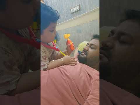 ডাক্তার দেখিয়ে এসে বাবার উপর ডাক্তারি শুরু🤭 #tomadermehu #shorts #babyactivities #cutebaby #funny