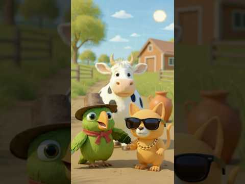 "दिल्ली के लिए दूध... लेकिन बिल्ली ने कर दी चोरी! 😅 | 3D Cartoon Story" #hindistories #shorts