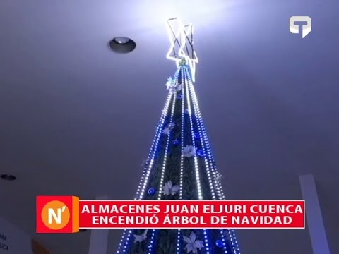 Almacenes Juan Eljuri Cuenca encendió árbol de navidad
