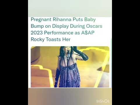Pregnant Rihanna Puts Baby Bump on Display During Oscars 2023 Performance as A$AP Rocky Toasts Her