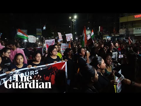 Thousands of Indian women protest after junior doctor’s rape and murder
