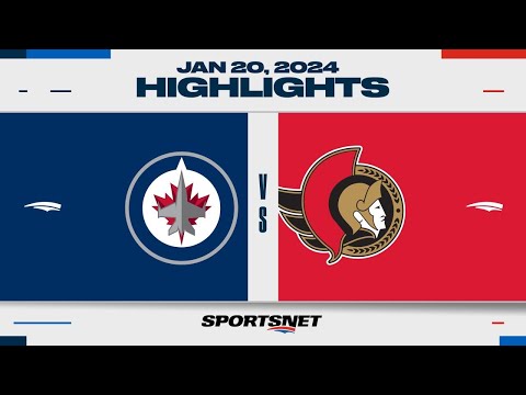 NHL Highlights | Jets vs. Senators - January 20, 2024