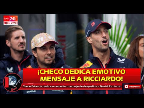 Checo Pérez le dedica un emotivo mensaje de despedida a Daniel Ricciardo