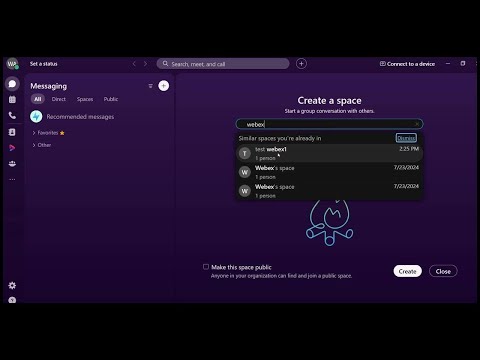 Create Webex Space
