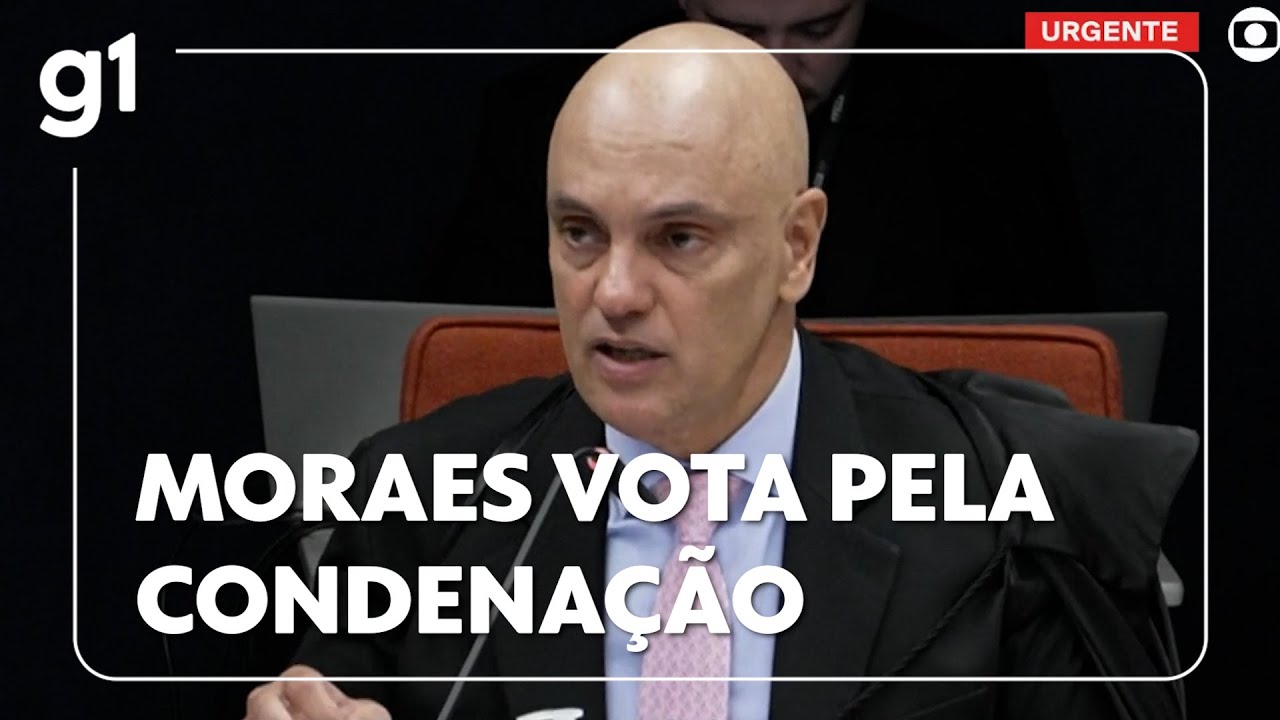 Moraes vota para condenar Bolsonaro e outros 7 réus por golpe de Estado | GLOBONEWS