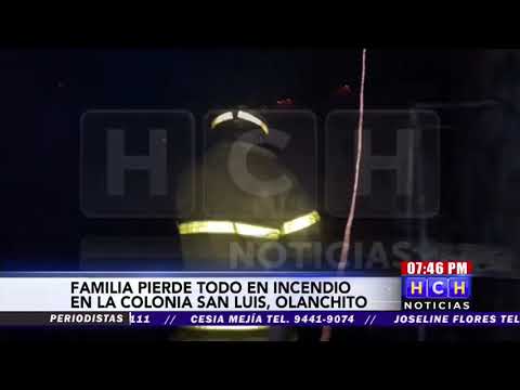 Vivienda es consumida por voraz incendio en la Col.San Luis de Olanchito