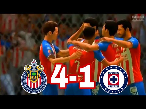 RESUMEN DEL PARTIDO GUADALAJARA 4-1 CRUZ AZUL eLIGA MX (Fer Beltrán vs Lucas Passerini)