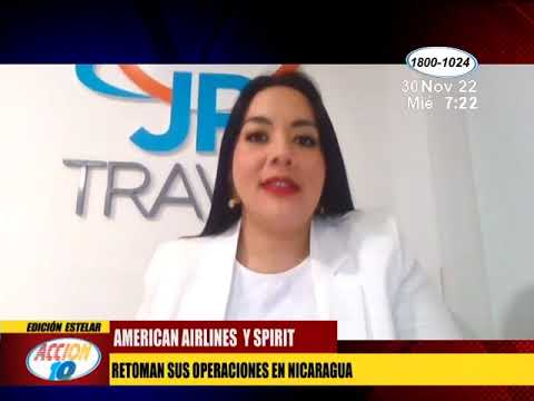 American Airlines y Spirit retoman sus operaciones en Nicaragua
