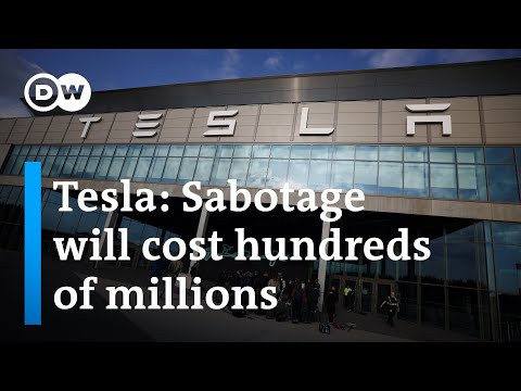 Arson attack shuts down Tesla's Gigafactory near Berlin | DW News