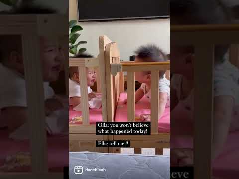 Baby twins chatting with each other is entertainment u didn’t know u needed 😂