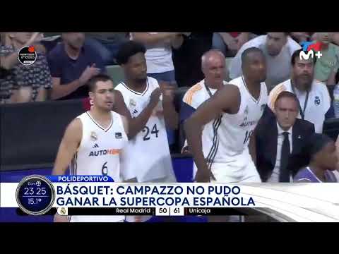 Unicaja de Málaga conquista la Supercopa de basquet de España al vencer al Real Madrid (21 sep 2024)