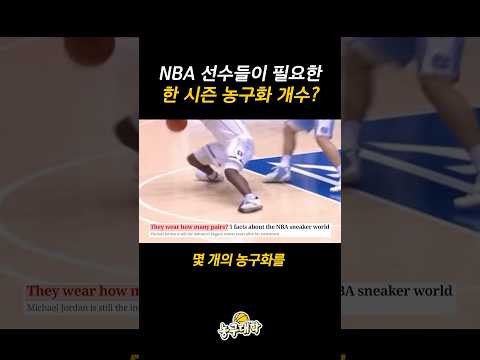 NBA 선수들의 한 시즌 농구화 개수?