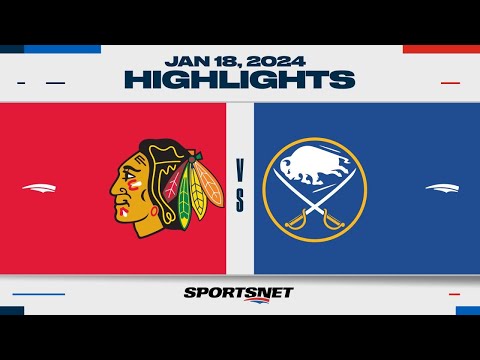 NHL Highlights | Blackhawks vs. Sabres - January 18, 2024