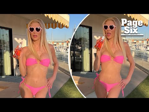 Brandi Glanville shows off model-esque figure in bikini after battling facial parasite