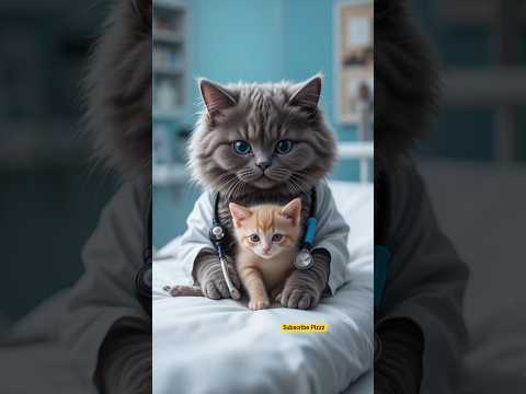 Cute Cat Checking Patients ❤️🥰 #cats #catvideos #catlovers #meow #catshorts #shorts #virals