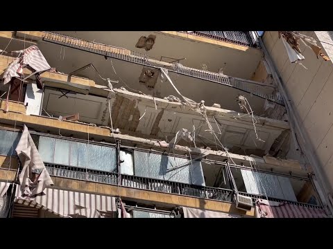 Aftermath of Israeli strike on Hezbollah media office in Beirut suburbs | AFP