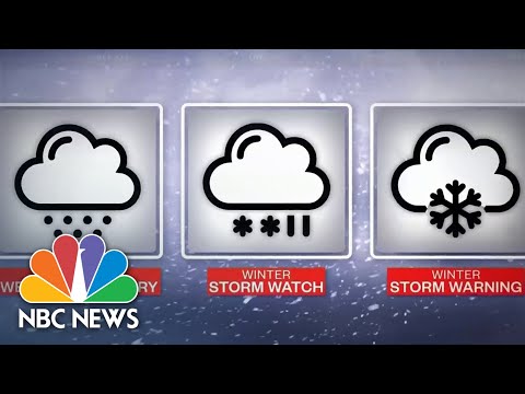 Differentiating winter storm watch, warning and advisory