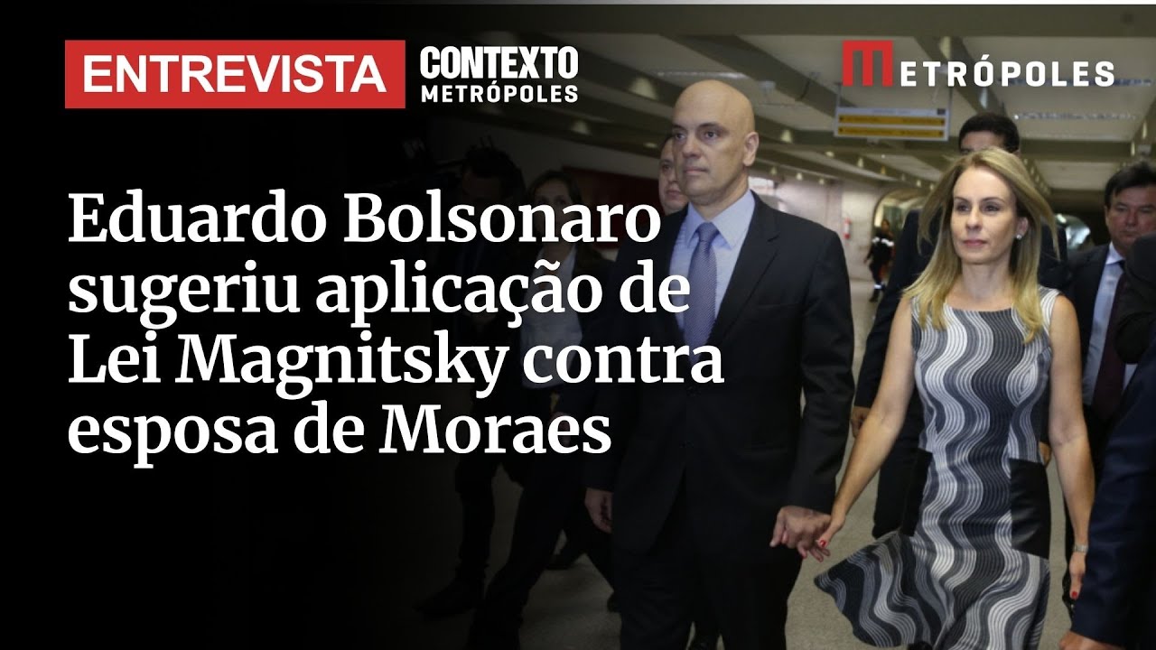 Eduardo Bolsonaro sugeriu aplicação de Lei Magnitsky contra esposa de Moraes